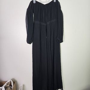 Off the shoulder black jumpsuit